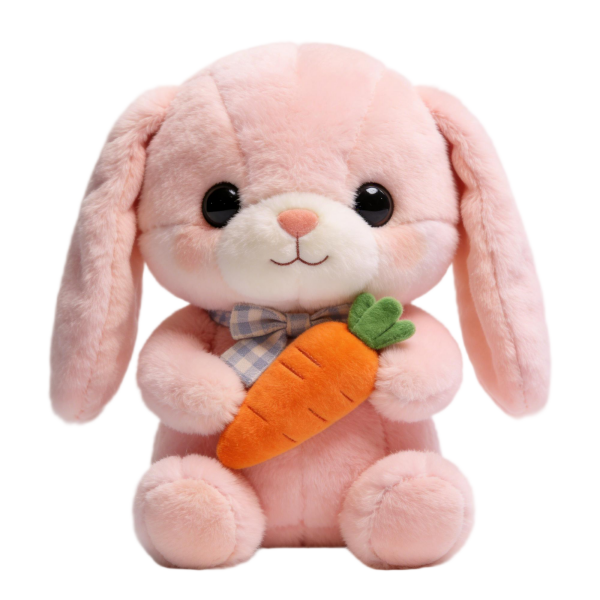 Pink Bunny Plush Holding Carrot(18 Inches)